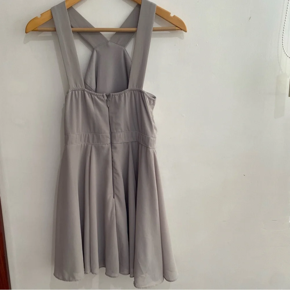 Lulu’s S Forevermore Grey Skater Dress - Picture 8 of 12